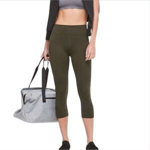Lululemon In Movement Crop Olive Green Size 2‎
